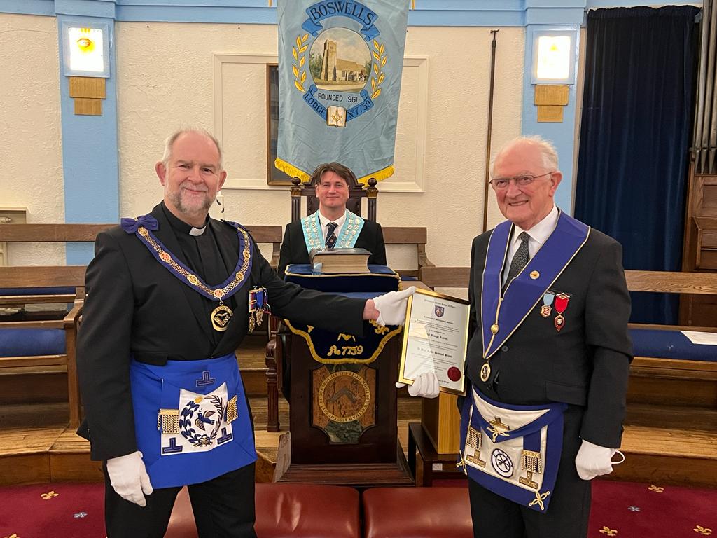 Also there was a 50 year certificate presented to W Bro Colin by our APGM <a href="/EssexFreemasons/">Essex Freemasons</a> <a href="/EssexComms/">Essex Comms</a>
