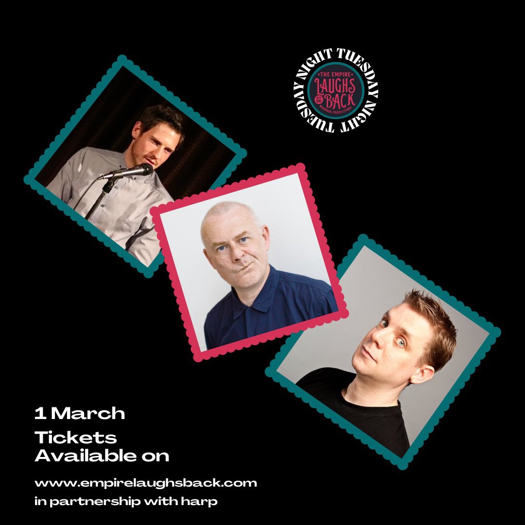 Empire Laughs Back (@empire_comedy) on Twitter photo This week’s lineup 📣 We have <a href="/thatcolinmurphy/">Colin Murphy</a> hosting @Sean_Hegarty and <a href="/MichaelSFabbri/">Michael Fabbri</a> Tickets can be purchased at empirelaughsback.com £12 or £10 with student ID. Free pint of harp for all 🍻 This week’s lineup 📣 We have <a href="/thatcolinmurphy/">Colin Murphy</a> hosting @Sean_Hegarty and <a href="/MichaelSFabbri/">Michael Fabbri</a> Tickets can be purchased at empirelaughsback.com £12 or £10 with student ID. Free pint of harp for all 🍻