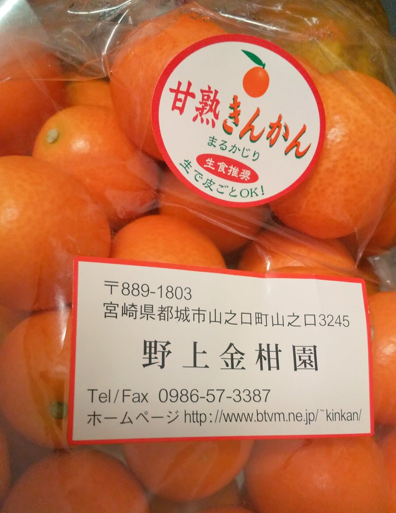 宮崎完熟きんかん 🍊 #野上金柑園 さんの #ホームページ は こちら