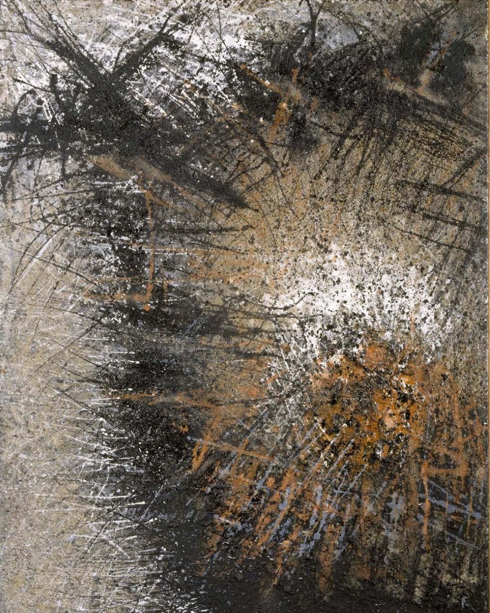 museoreinasofia's tweet photo. #DespiertaConArte En 1960 se inauguraron dos exposiciones de arte español en Nueva York (en dos museos emblemáticos, el Guggenheim y el MoMA), considerada en ese momento capital de la modernidad. Solo una mujer estuvo representada: Juana Francés con "Sin título (n.º 18)" (1959). https://t.co/qDkhxNZdZ0