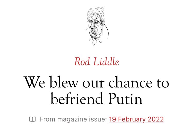 brokenbottleboy's tweet image. Rod Liddle in The Spectator last week. 

Rod Liddle in The Sunday Times today.