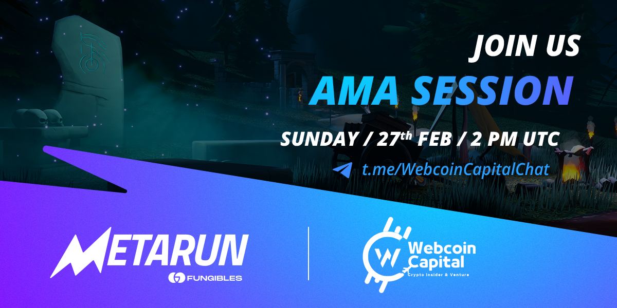 MetarunGame's tweet photo. Tomorrow is the big day &amp; today we want to answer to all your questions about #METARUN! 

✨Join us for #AMA with @WebcoinCapital ✨

⏰ Time : Sun 27th 14:00 UTC
🏠 Venue: https://t.co/73umVkU0vt
💰 Reward : 100$ USDT (10 Winners) https://t.co/8ByhsyJns9