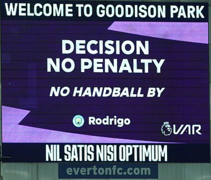 VAR decision on penalty yesterday & Everton's scoreboard. Felt a bit weird with the....
