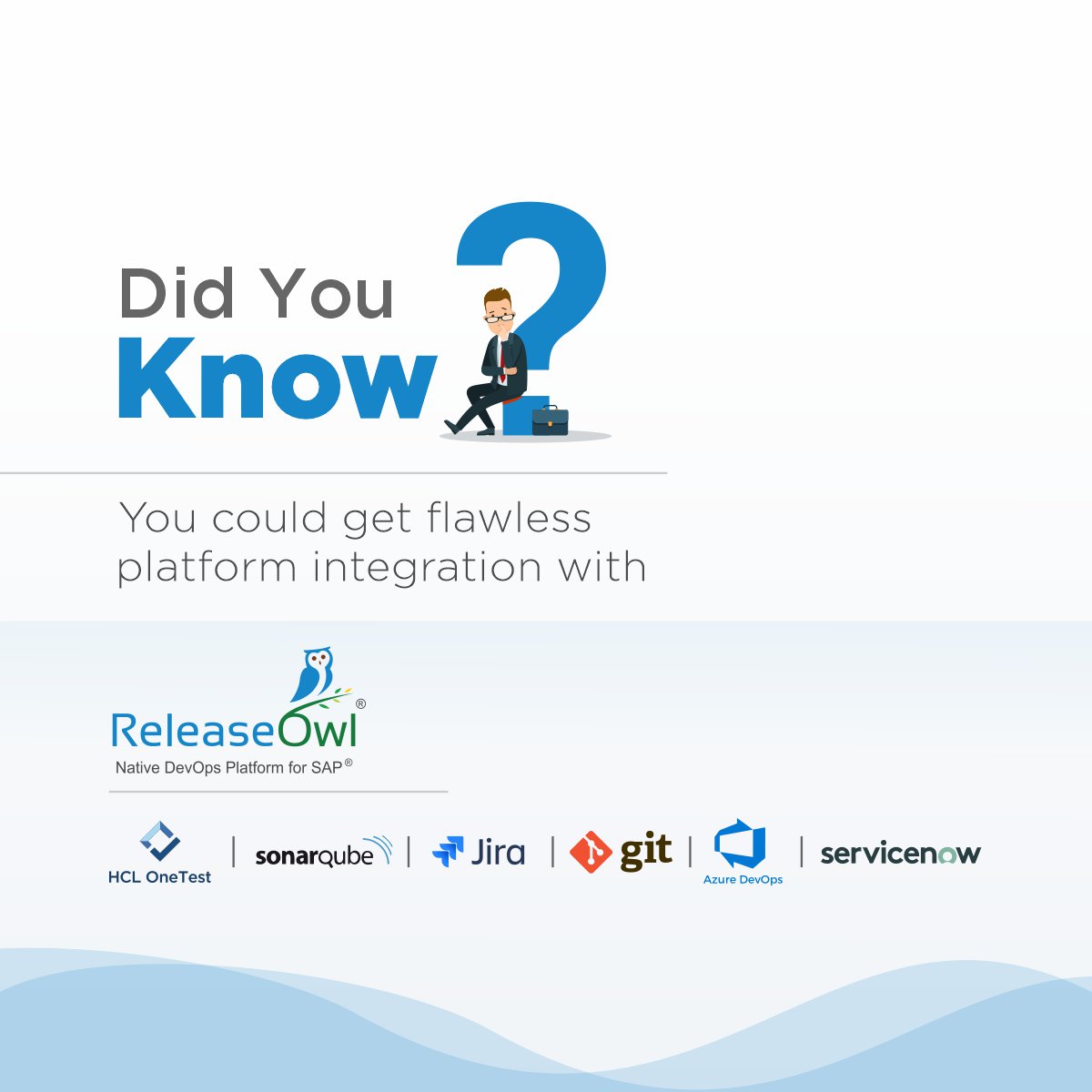 ReleaseOwl is coherently equipped with abilities that make platform integration for you as smooth as butter. Check out what more we have in store!
.
.
.
#SAPCLOUD #saphana #hana #erp #business #saperp #SAPDevOps #SAP #DevOps #Solman #SAPECC #DevOpsforSAP #CICD #ABAP #releaseowl