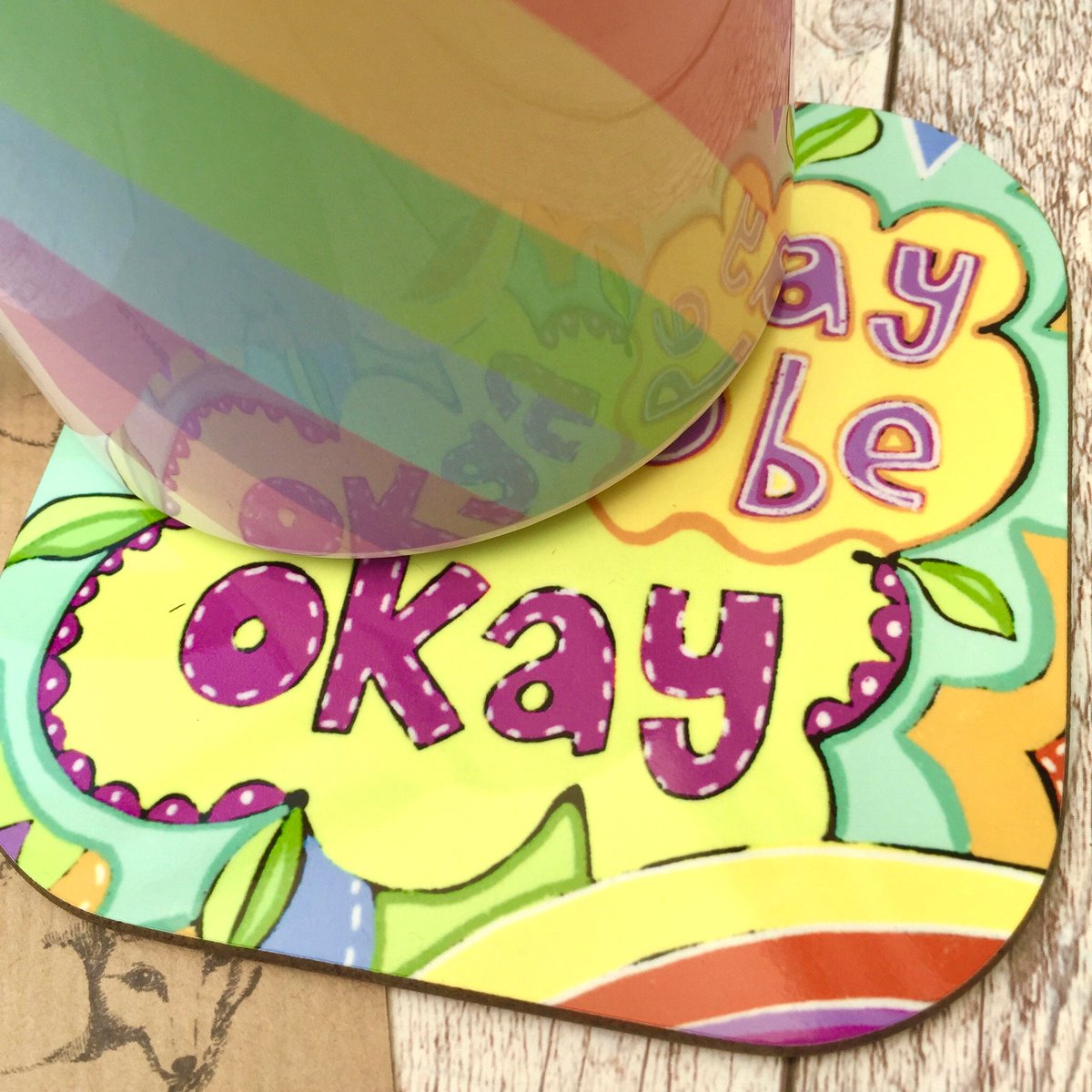 buck_lj's tweet photo. It's Ok Not To Be Ok, Positive Quote Coaster, Get Well Soon Gift, Letterbox Hug Gifts, Missing You, Thinking Of You, Best Friend Gifts. https://t.co/ufaV9bCk7V #Etsy #Slumbermonkey #DrinksCoaster https://t.co/JQXSEDDst8