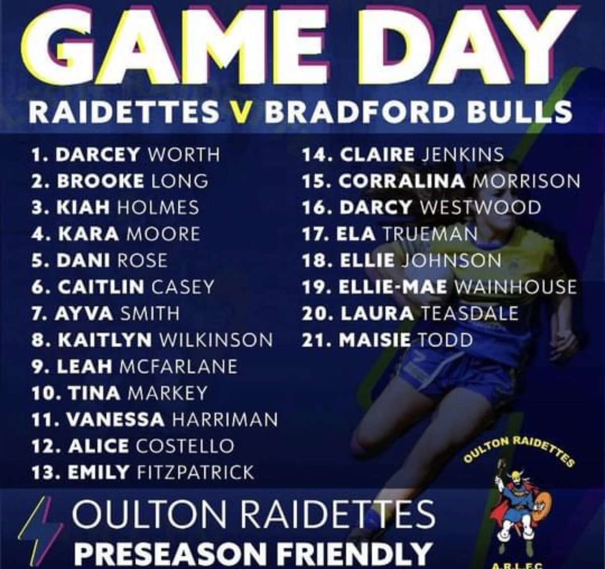 pontebuilder's tweet photo. Game day for @AyvaSmith1 first game of 2022. #thisgirlcan https://t.co/aOJuDZ2oNH