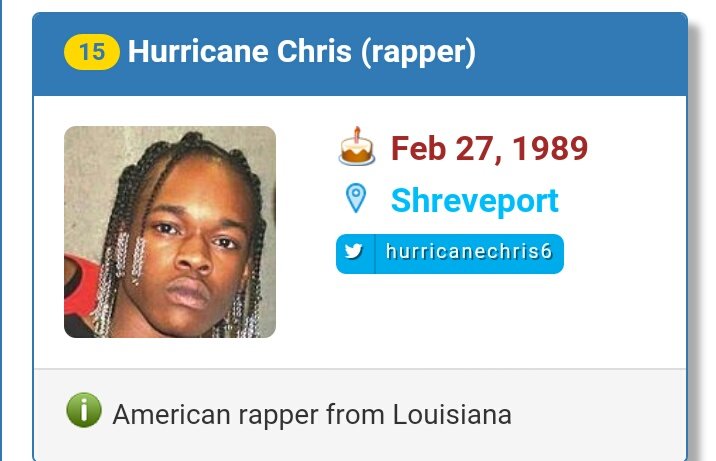 Happy birthday hurricane Chris 