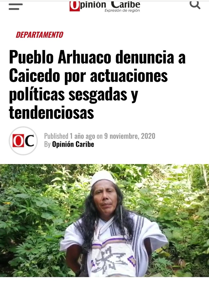 ElMorundwa's tweet photo. @HELIODOPTERO @DonIzquierdo_ @Valledupar_Co @ValleduparCity @elheraldoco @darcyquinnr @Las2Orillas @lasillaenvivo @lasillacaribe @jleonlasilla @carlosecaicedo Hay #403Mil pruebas y más de quien es el Arhuaco que usted respalda y que entrega nuestros territorios que al parecer se parece mucho a usted, ya trabaja al mejor postor. https://t.co/zOh40n73wk