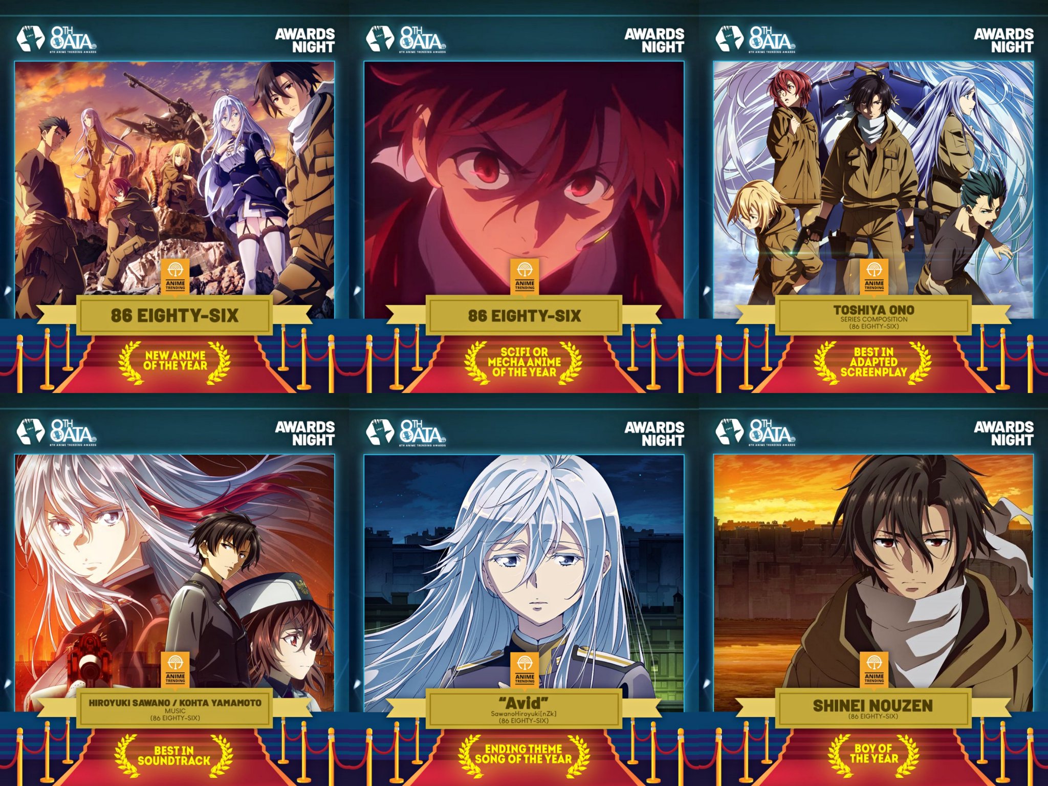 Anime Trending on X: Congratulations to 86 EIGHTY-SIX for winning