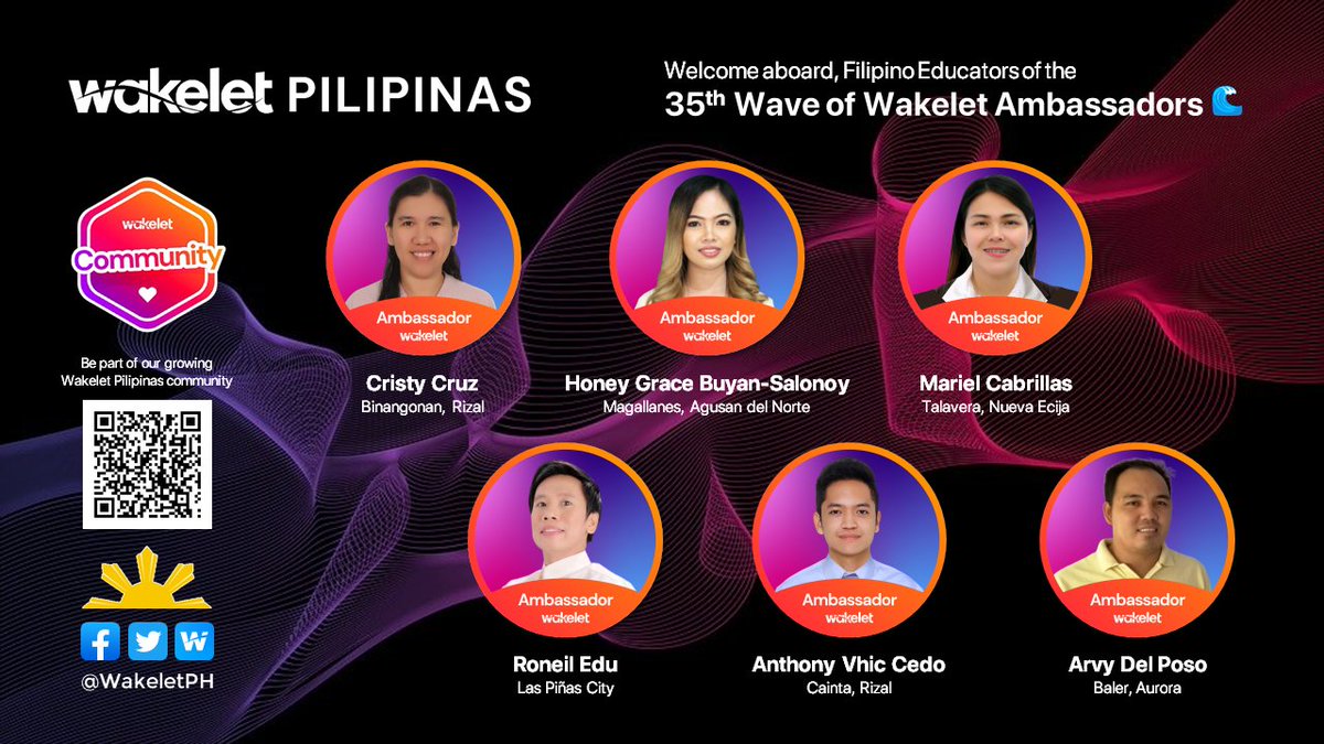 wakeletPH's tweet photo. Welcome aboard, Filipino Educators of the 35th Wave of Wakelet Ambassadors 🇵🇭

Get to know our Wakelet Pilipinas Ambassadors:
https://t.co/Oh5R4vBwDm

Join our growing Wakelet community and family: 
https://t.co/86tWM4wCYv

#WakeletWave
#WakeletPilipinas

@Wakelet @WakeletPH https://t.co/mvgEDfN6Fq