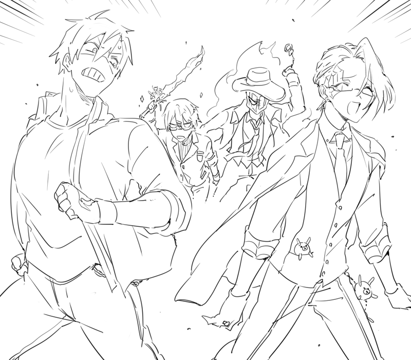 描き始めてめっちゃ人数多いやんけとなりました 
