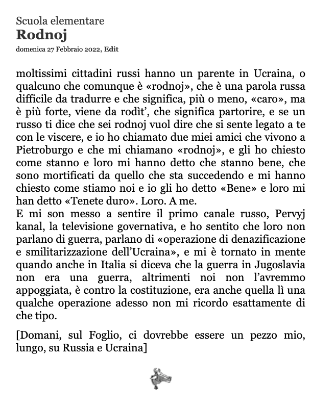 paolonori's tweet photo. e loro mi hanno detto che stanno bene, e che sono mortificati e mi hanno chiesto come stiamo noi e io gli ho detto «Bene» e loro mi han detto «Tenete duro». Loro. A me.

[Domani, sul Foglio, ci dovrebbe essere un pezzo mio, lungo, su Russia e Ucraina]

https://t.co/HajbS1S939 https://t.co/qQ2mMQCkYL