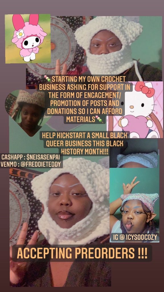 thekingicarus's tweet photo. @themonaleo i’m not exactly luxury but i’m a black queer owned crochet business 🥺 

https://t.co/sThx2sisnp https://t.co/v9QmBClsdV