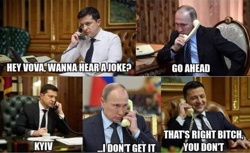 g900ap's tweet photo. Joke from a Ukrainian friend who lives in Tblisi (Georgia). This is what Ukrainians do, no matter how hard they will have such jokes. Slava Ukraini to all!!!! https://t.co/sdO3EbOW1H