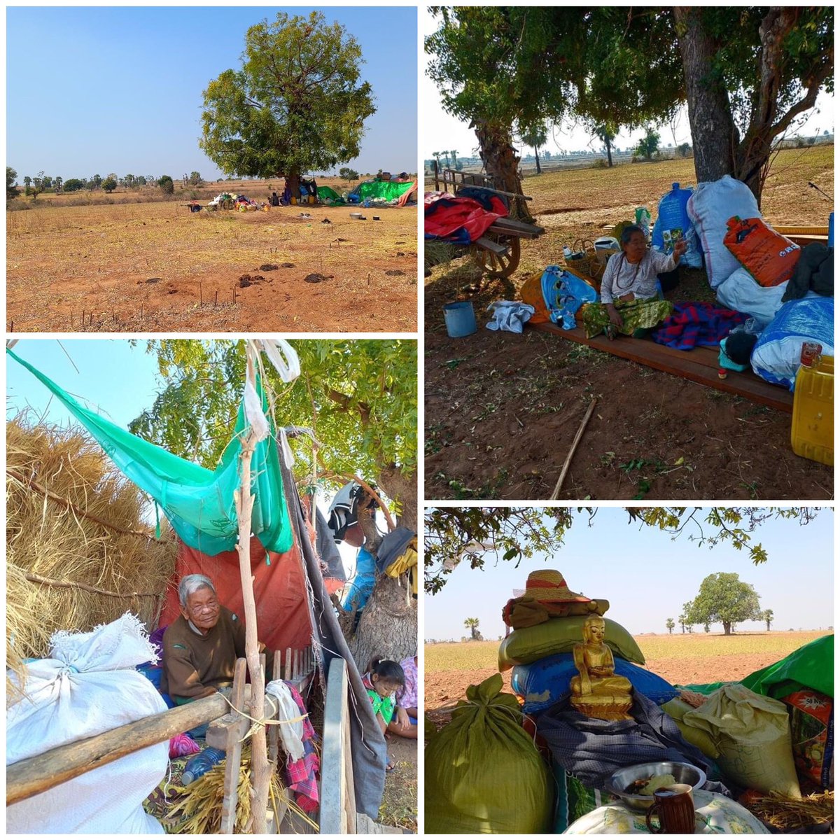 spring_2021's tweet photo. More than 3300 locals from 6villages (GwayPinKone,YwarThitKone,ThaeKyun, KanGyiTaw,NgaPiOo ShweKyin)in ShweBo Tsp have been fleeing since Feb25 and suffering from food shortages. The elderly and children are sick.

#HelpMyanmarIDPs
#2022Jan27Coup  
#WhatsHappeningInMyanmar https://t.co/jnrMIppH1V