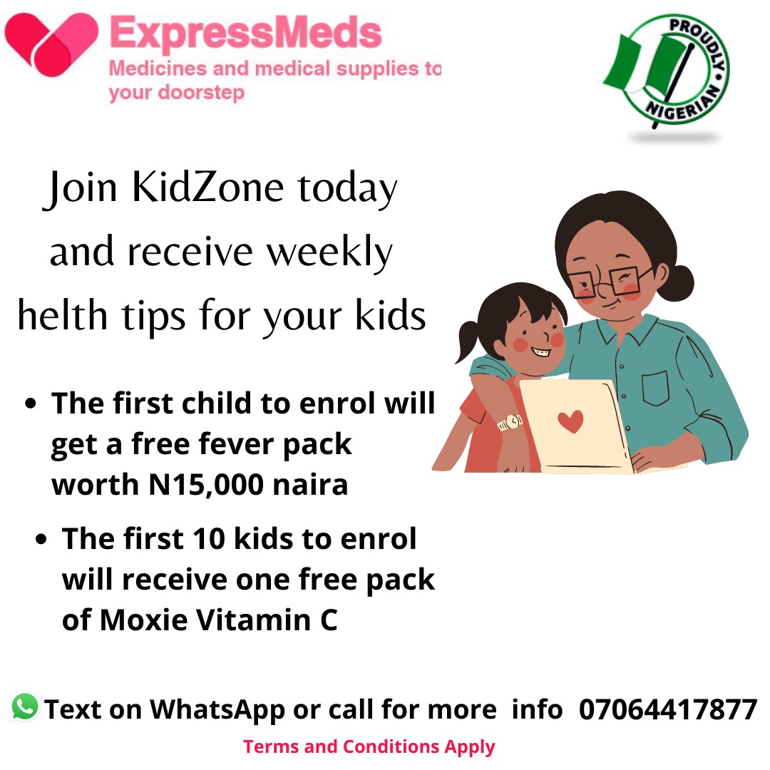 TrafficChiefNG's tweet photo. Signup to the @EXPRESSMEDS1 Kidzone today and get the best all round wellness advice for your Kids!

Learn more and join here: https://t.co/0NV13x6ajp

For more info:
WhatsApp: https://t.co/Aj7CiWPbrD

#ExpressMeds https://t.co/CSgxSr14b8