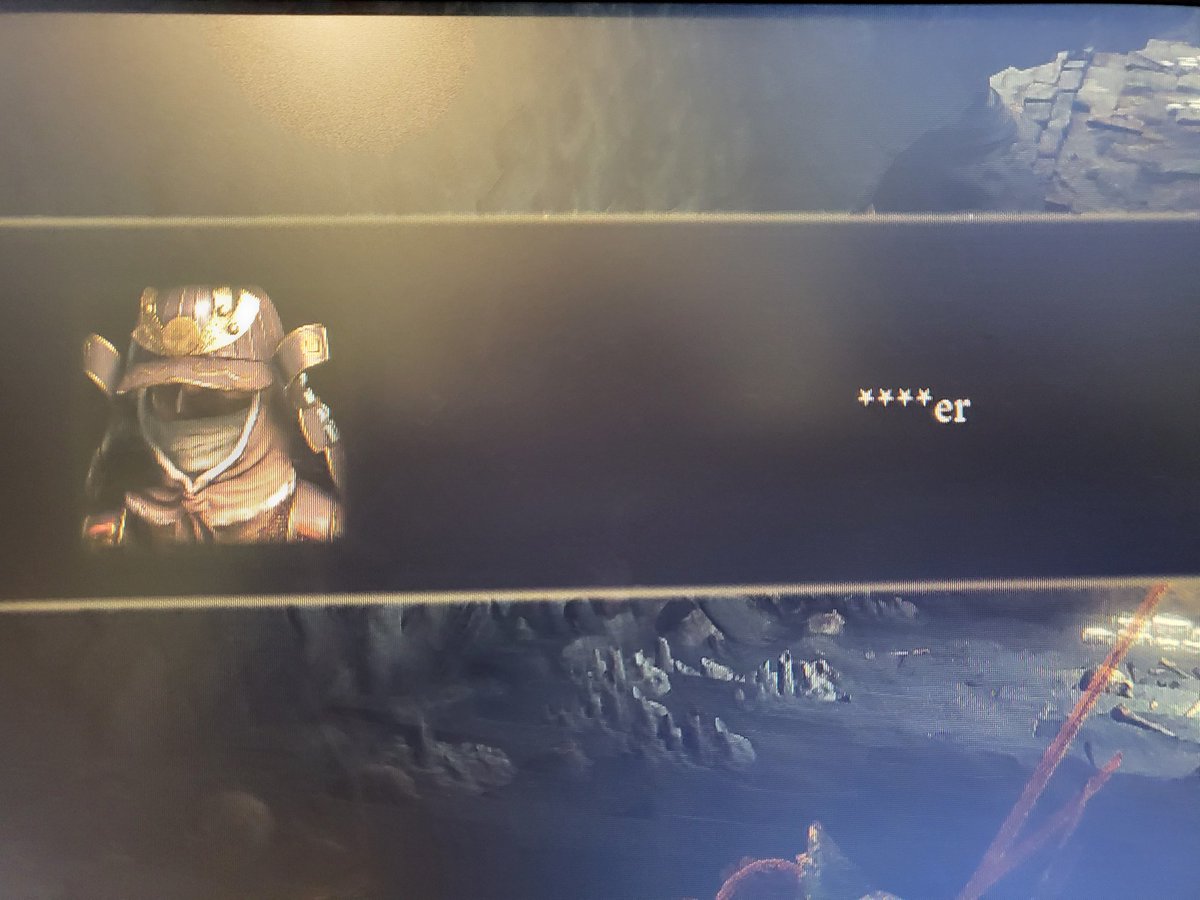 seriousparade's tweet photo. Friend named himself Butter in Elden Ring but the game censors "butt" so it looks like he named himself something much worse https://t.co/5M5FAzJTZe