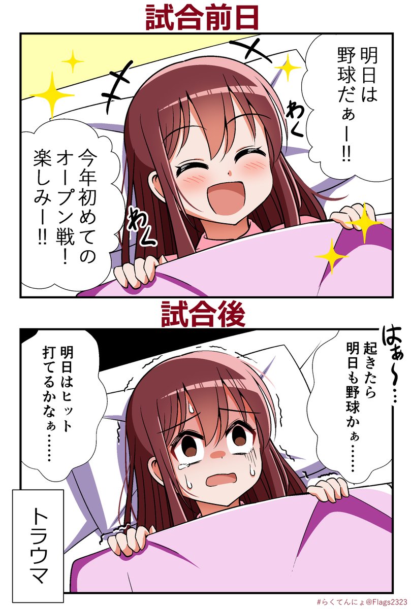 きのうとおとといの楽天ふぁん・・・
#らくてんにょ 