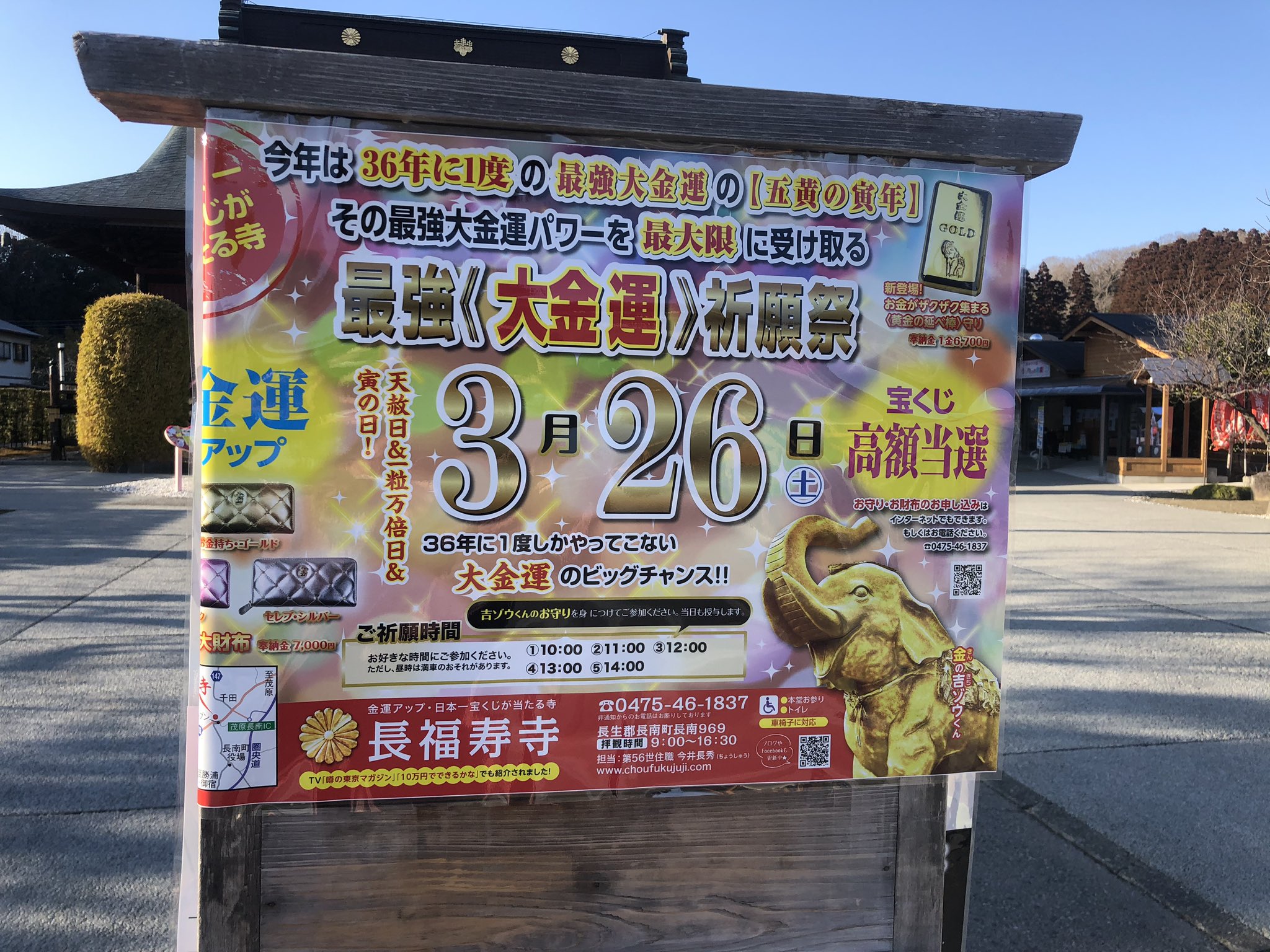 長福寿寺 金運アップの吉ゾウくん 公式 Chofukujuji Pr Twitter