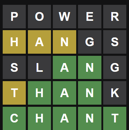 MyOnlyZero's tweet photo. @MayaGMoll my first Worde puzzle:
now do I put it through a subconscious word-choice analyzer, to find out what is wrong with me? https://t.co/DJX4VOIBnQ