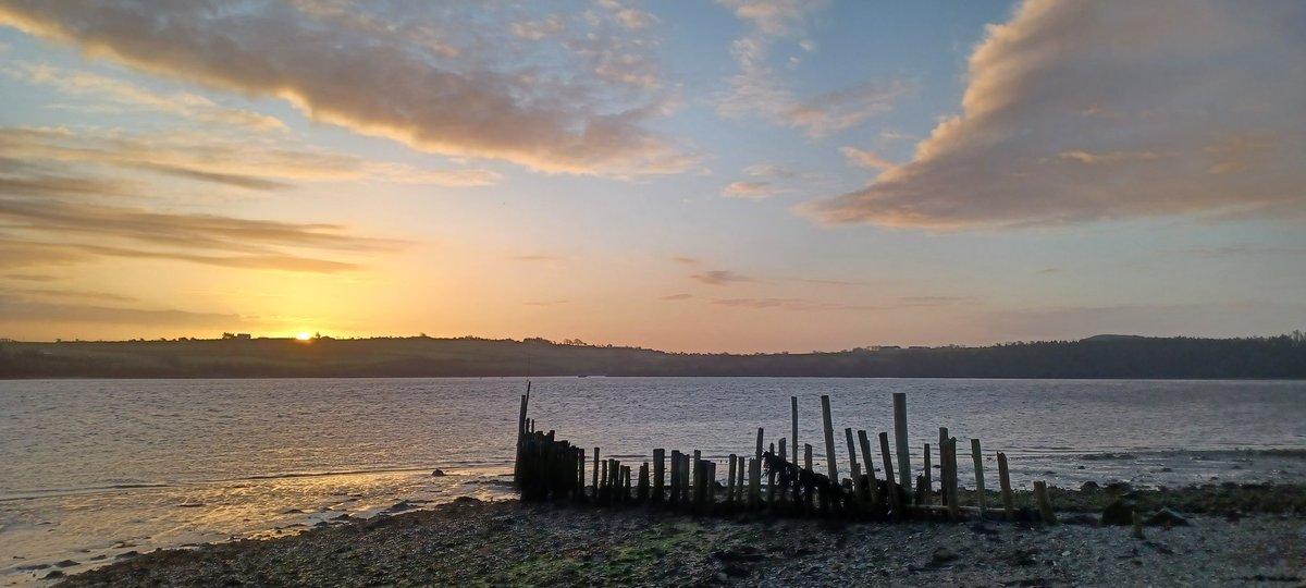 #MoransPolesSunrise this morning a beautiful clear sky  dry underfoot but a stinging SWesterly breeze #Cheekpoint #Waterford