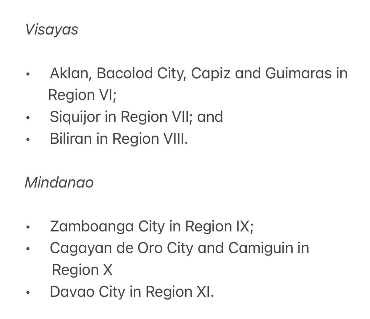 READ: LIST OF AREAS THAT WILL BE UNDER ALERT LEVEL 1 FROM MARCH 1-15, 2022

Source: IATF