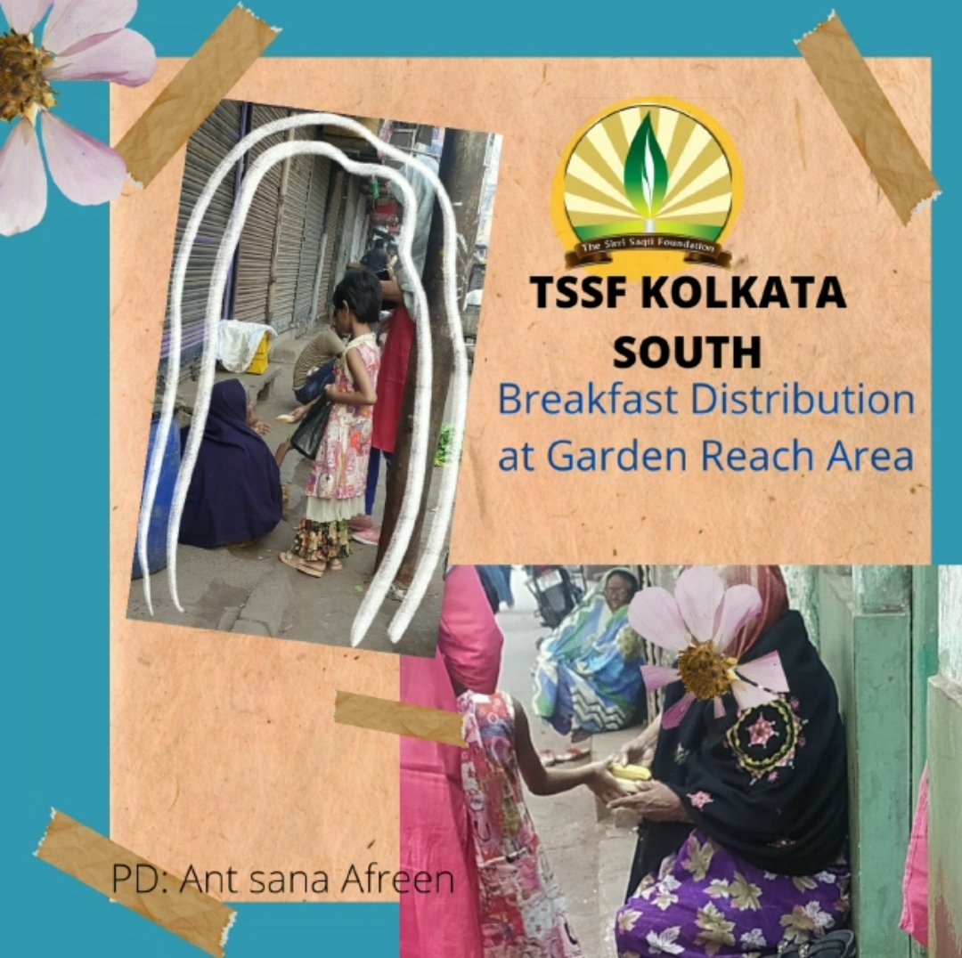 TSSFKS's tweet photo. BREAKFAST DISTRIBUTION FACILITATED BY TSSF KOLKATA SOUTH ON 27th, February, 2022 @ GARDEN REACH _

#TSSF #TKS #TSSFKolkataSouth 
#Kolkata #GardenReach #FeedFood #Feed #Food #FeedHunger #EradicateHunger #NGO https://t.co/GvL5K2GmTD