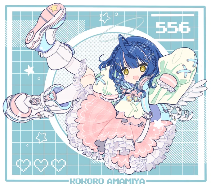 新衣装かわいすぎた〜!🌟🌙💙
 #絵こころ 