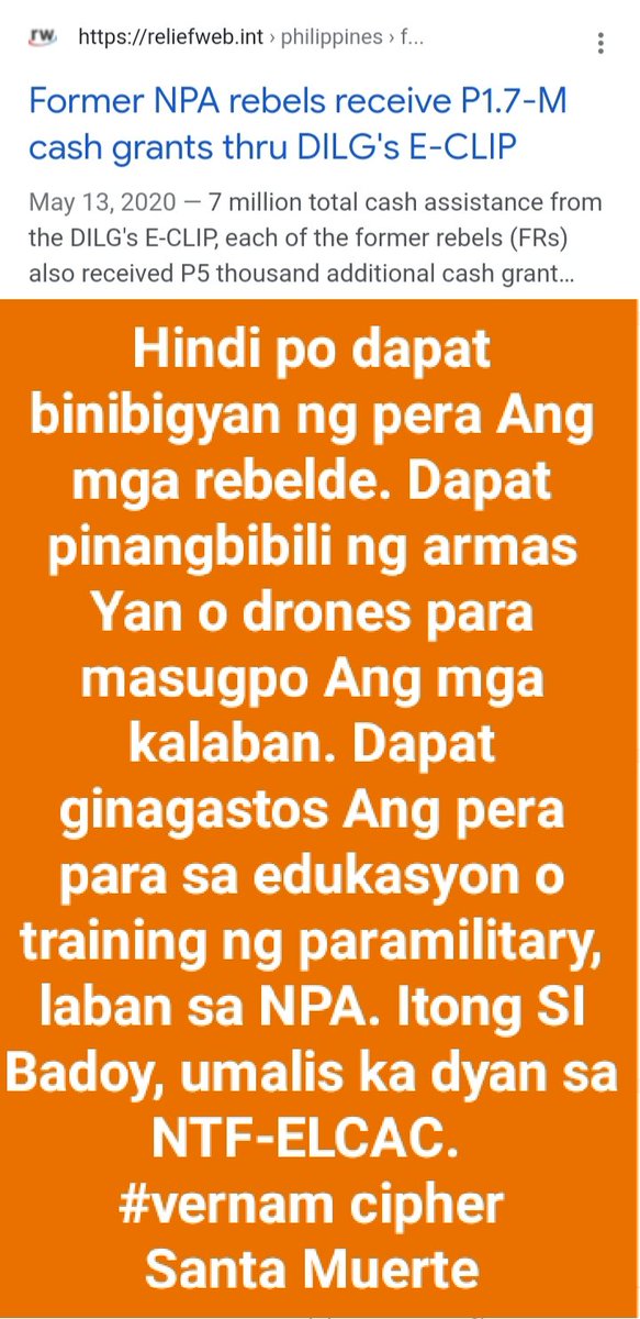 SantaSarmiento3's tweet photo. @itsmeANGELCRUZ2 @Bernardalt1 "This is what separates the CIA from the NPA: your ciphers and covert ops, if any, are weak."

BbmSara2028
Yes to puppet (anti-pedophile)

https://t.co/YdJ12CQhCX

#LenlenReveal
#AkoSiLenLen
#IpanaloNa10To https://t.co/PAWDSidgOC