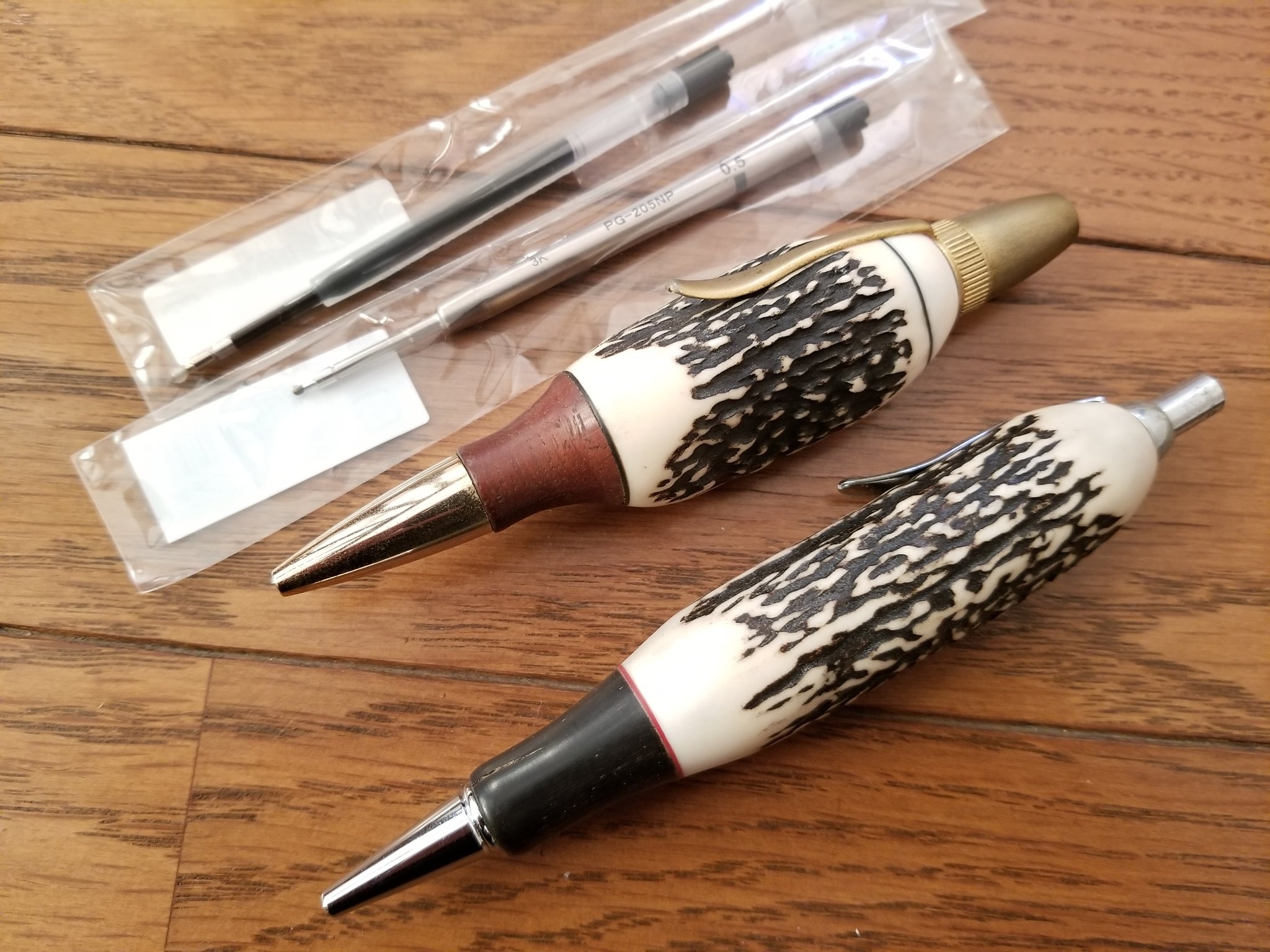 N158 / カスタムボールペン 天然石 プレナイト 即購入 ハンドメイド