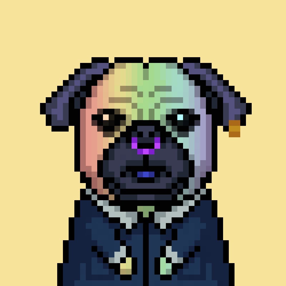 puggingawesome's tweet photo. GM fam ☀️ revealing this bright rainbow skin 🌈 

Btw we have a BIG announcement in few hours✨Stay tuned!

#nft #nftart #nftartist #nftcollector #nftcommunity #nftdrop #nftgiveaway #nftproject #solananft #magiceden #solanart #solsea https://t.co/hoaZuRVPPw