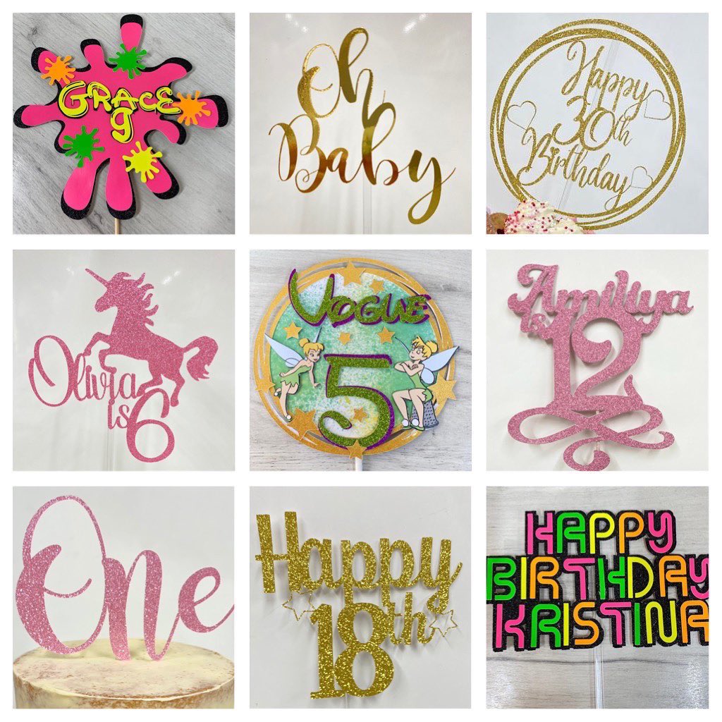 BoutiqueCakes's tweet photo. Personalised cake toppers made by @BoutiqueCakes https://t.co/N5Hm5Bqa2L