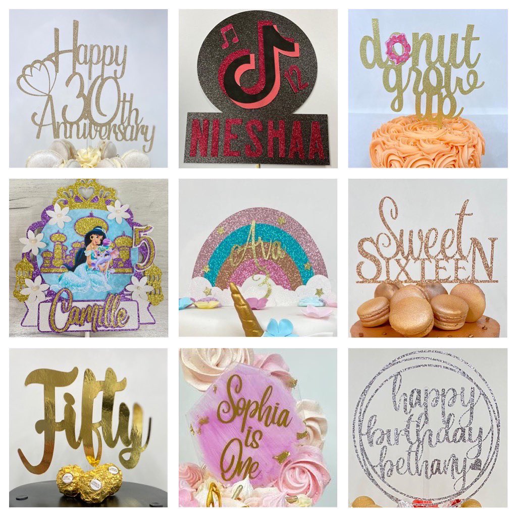 BoutiqueCakes's tweet photo. Personalised cake toppers made by @BoutiqueCakes https://t.co/N5Hm5Bqa2L