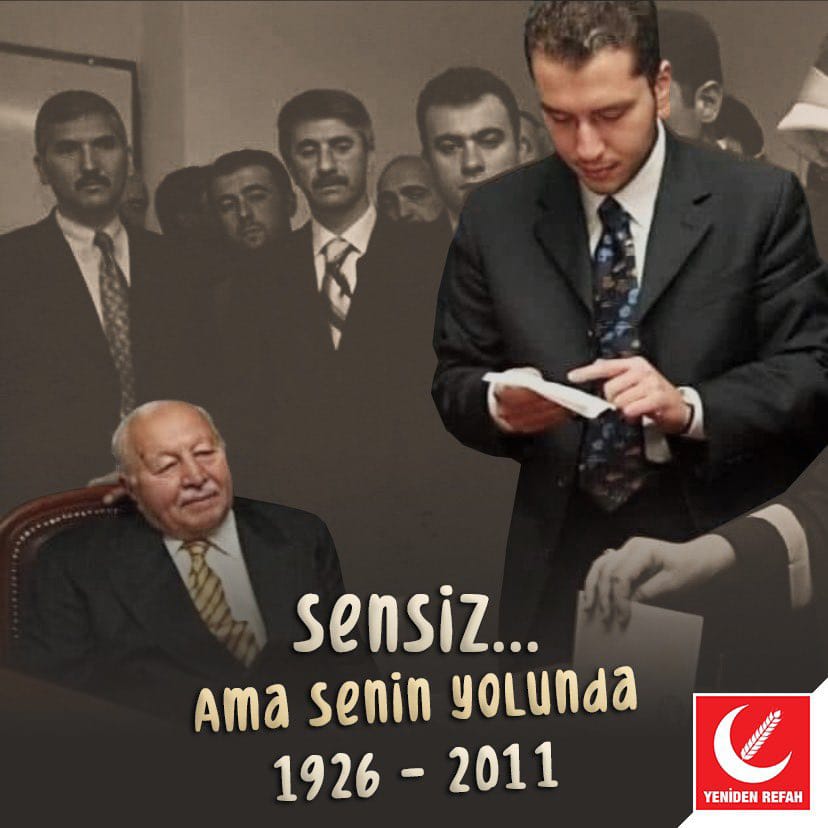 Milli Görüş lideri, her haliyle örnek bir hayat sürmüş ve ömrünü hem maddi hem de manevi  açıdan “Bağımsız Güçlü Büyük Türkiye” davasına adamış Prof. Dr. #NecmettinErbakan Hocamızı Rahmet-i Rahman’a kavuşmasının 11.  sene-i devriyesinde rahmetle ve özlemle yâd ediyoruz.