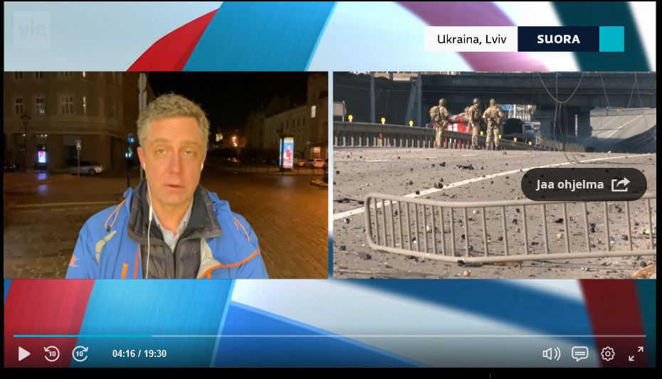 JaaGave1's tweet photo. @yleuutiset Mitenkäs värittyy @yleuutiset tausta. Olisiko kauniimpi yhdistelmä vaihtaa punainen keltaiseen ;-) 🇺🇦 https://t.co/JDstjGzgLg