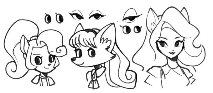 I'm just practicing by referring to the simple way of drawing women's eyes in that era of the 40s cartoon 