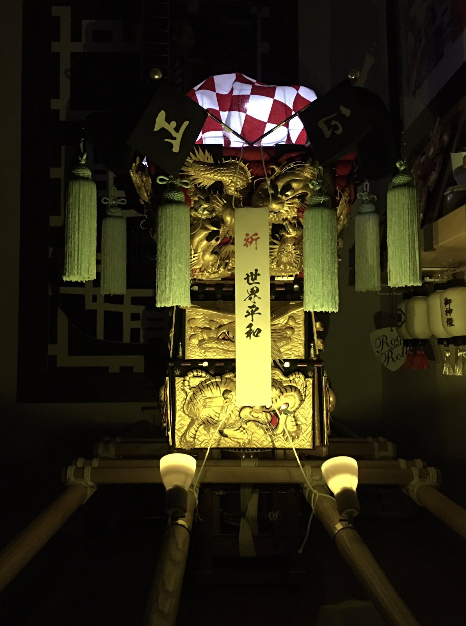 値下げしましたミニチュア太鼓台カンケツ童子