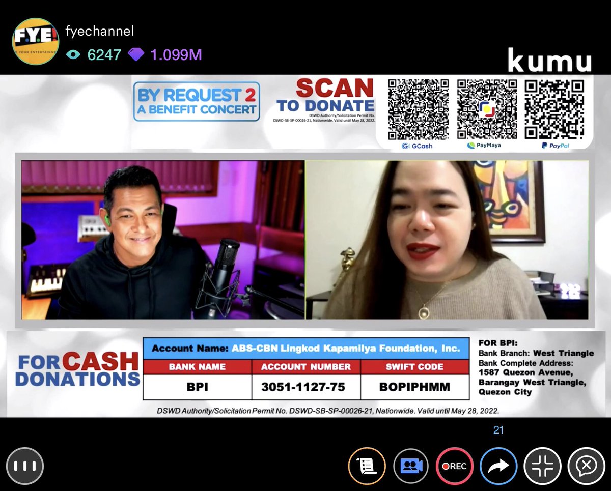 ASAPOfficial's tweet image. 1M Dias na tayo! Thank you so much mga Kapamilya! 😍😍😍

#TulongKapamilya
#AnditoTayoParaSaIsatIsa
#ByRequestGaryV

DSWD Authority/Solicitation Permit No. DSWD-SB-SP-00026-21, Nationwide. Valid until May 28, 2022.