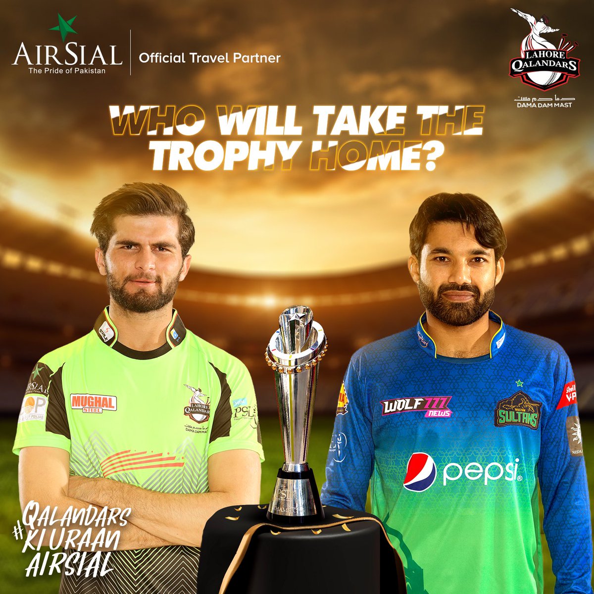 Who is going to lift the #HBLPSL7 trophy?

#AirSial - Official Travel Partner of @lahoreqalandars 
#QalandarsKiUraanAirSial