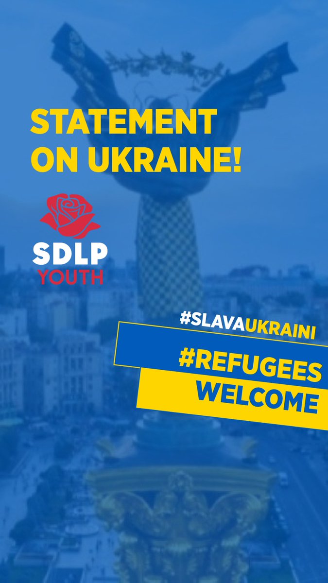 🇺🇦✊ Today, SDLP Youth announces its #OpenTheUK campaign to lobby the UK government to lift the visa requirements for Ukrainian citizens who are seeking refuge in the UK.

Sign the Open Letter: docs.google.com/document/d/16M…

Read our statement: sdlpyouth.org/news/2022-2-27…