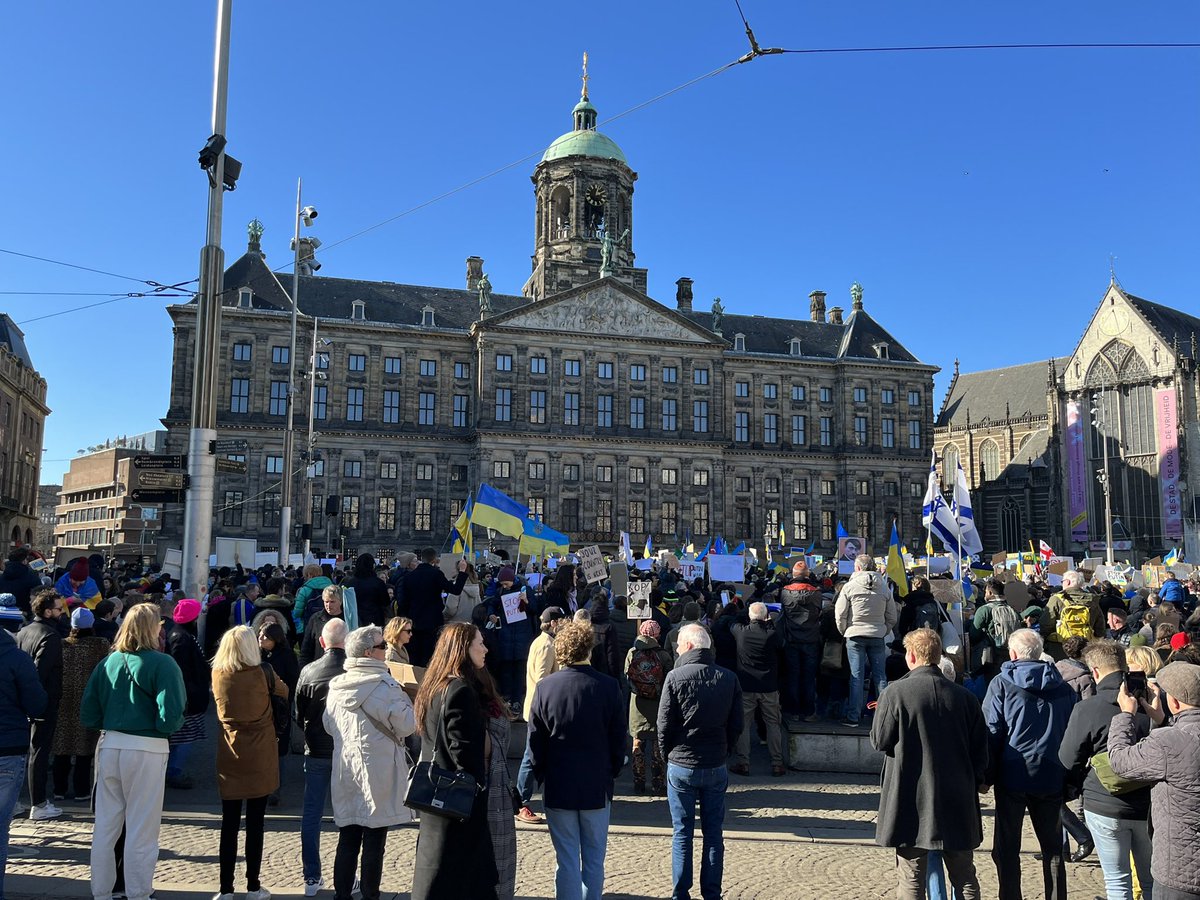 #Amsterdam now 🇺🇦🇺🇦🇺🇦 #StandWithUkraine. Stop #Putler #PutinIsaWarCriminal