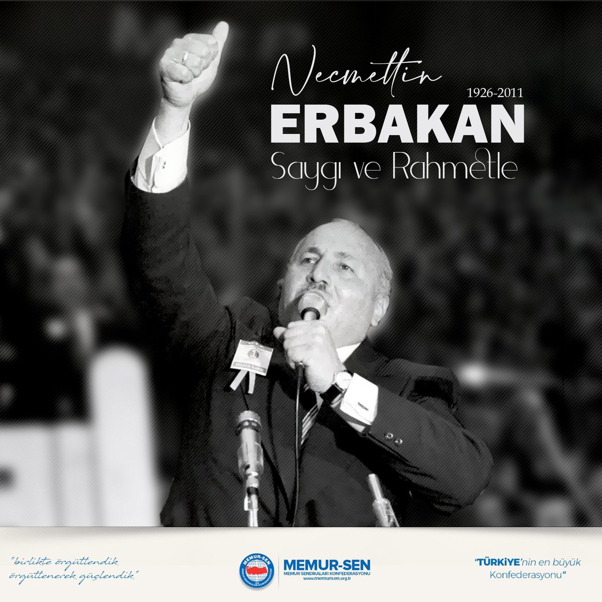 Milli Görüş Hareketinin lideri, büyük dava adamı Prof. Dr. #NecmettinErbakan Hocamızı vefatının 11. yıl dönümünde rahmet, minnet ve saygıyla anıyoruz.