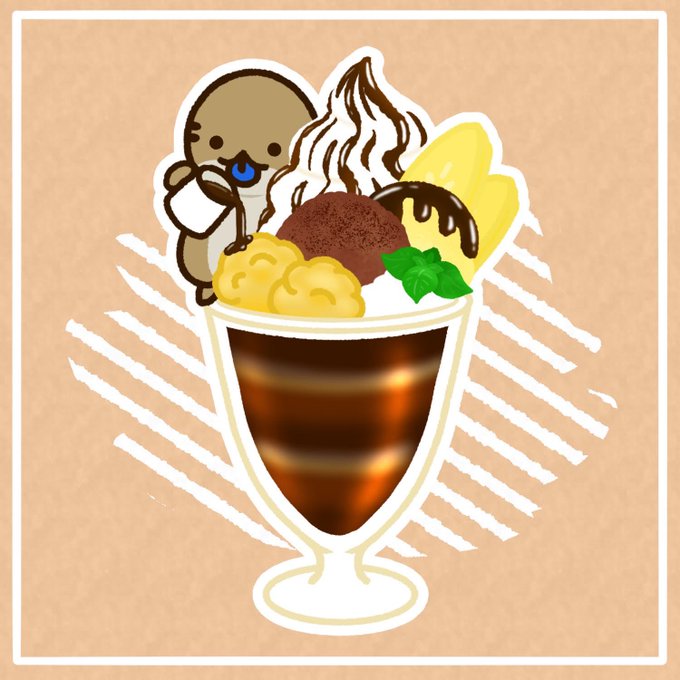 チョコレートパフェのtwitterイラスト検索結果