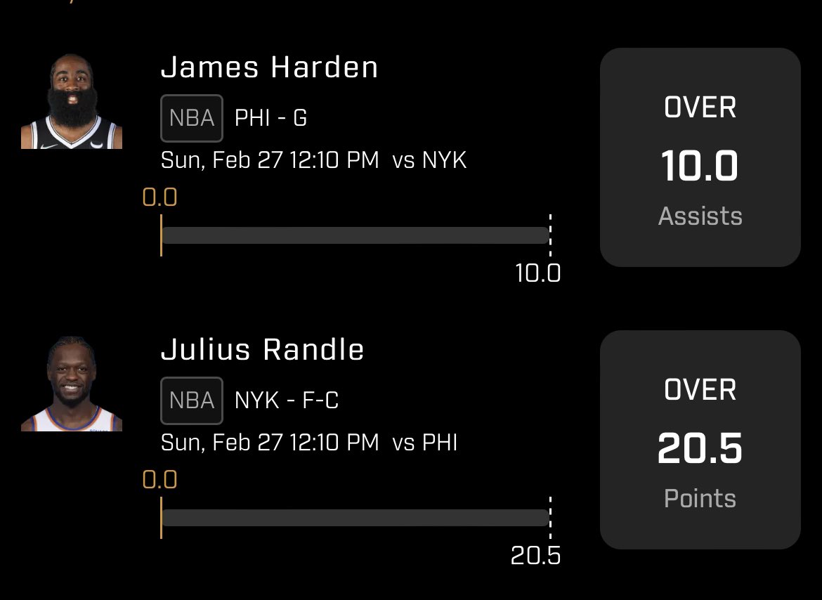 Early NBA power play. A bit risky but sometimes that’s needed. Harden 10+ asts should be the expectation in Philly going forward if his 1st game is any indication. Can’t expect the elite usage from Randle w RJ back but NY will need him scoring to hang w PHI.