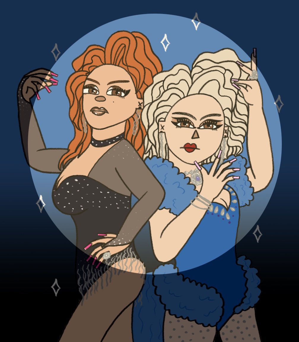 KinoRogerss's tweet image. i present thee, The Angels of The North, Lady Antionette and Miss Donna Lee (@antanddec)
of course i had to draw fanart after their appearance on @itvtakeaway 
#SaturdayNightTakeaway 
i hope i did their beauty justice 🙏