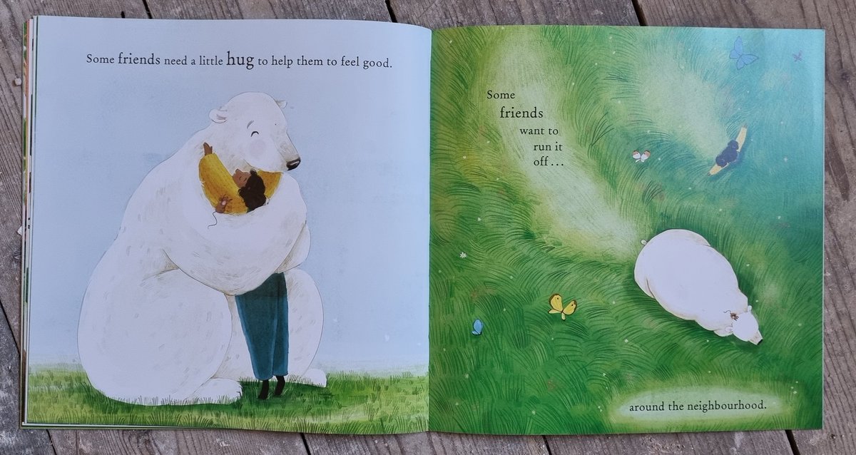 Karlwheel's tweet photo. And if a BIG hug isn't your cup of tea, here's a little hug. Plus a run... 

There's a book full of feelings and ways of expressing them, and suggestions on how you might help someone else who is struggling with them, in #HowtoMendaFriend. https://t.co/5lyxf6Py6y