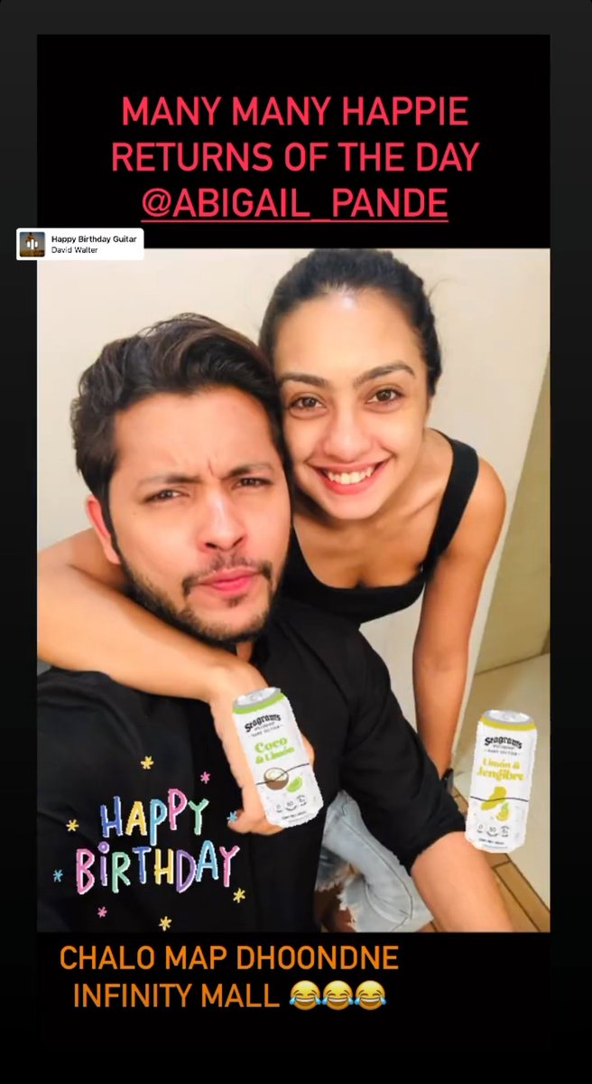 Happy birthday #AbigailPande 🥳🥳🎂 Lots of love & best wishes from #NishantSquad ❤❤❤
#NishantBhat #TeenPaanchTribe #TeenPaanch
P.S. - This is Nishu's ig story💃💃💃💃💃💃