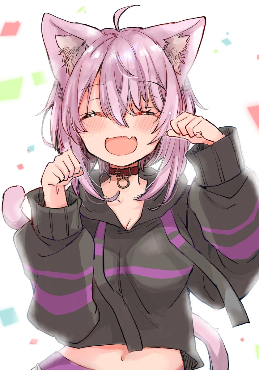 猫又おかゆ 「ねこちゃんを描きたい月だった🐈

 #今月描いた絵を晒そう 」|ミト🐻2/16羊姫4巻発売のイラスト