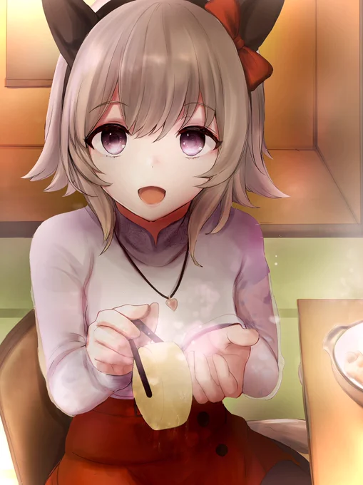 #ウマ娘
 #カレンチャン

「カレンとおでんデートで温まろっか♡ 」 