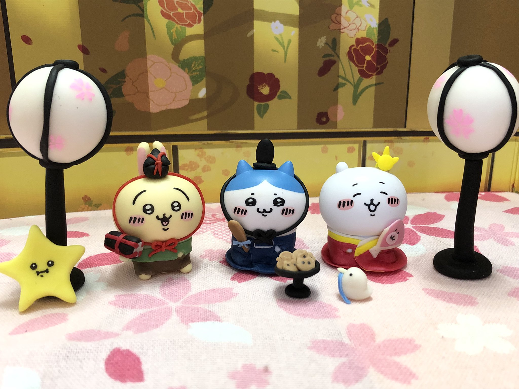 Eナチュラルキッチンひな祭り雛人形サリュひなまつりぼんぼり菱餅 ちい